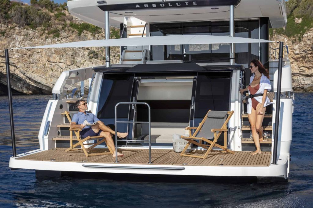 This is a photography of a Absolute Navetta 64 Beach Club