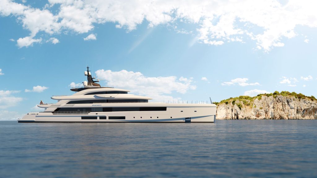 This is a photography of Benetti FB 284 Side View 01