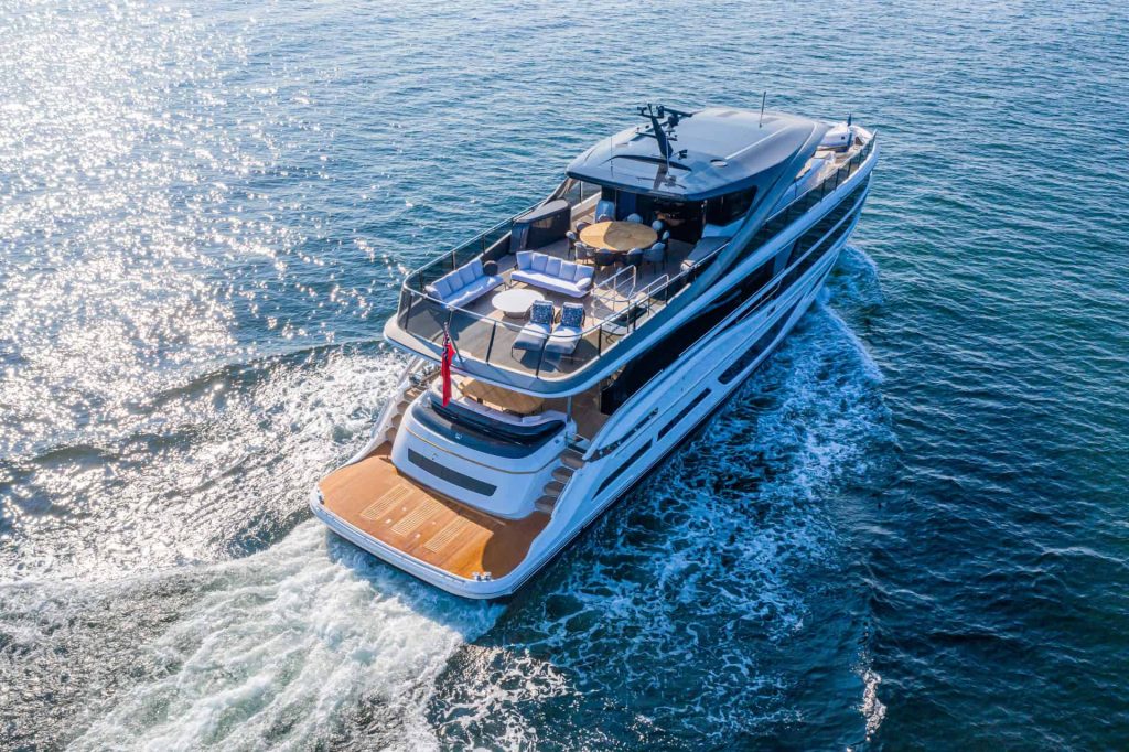 This is a photography britiah yacht stern