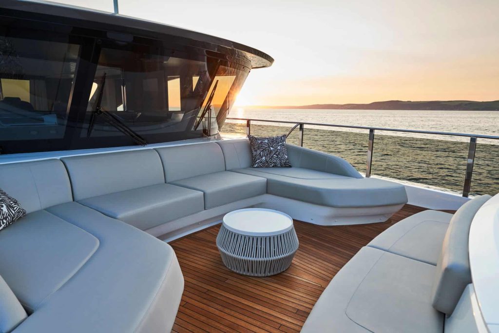 This is a photography Princess X95 aft deck