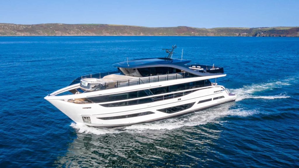 This is a photography Princess X95 cruising