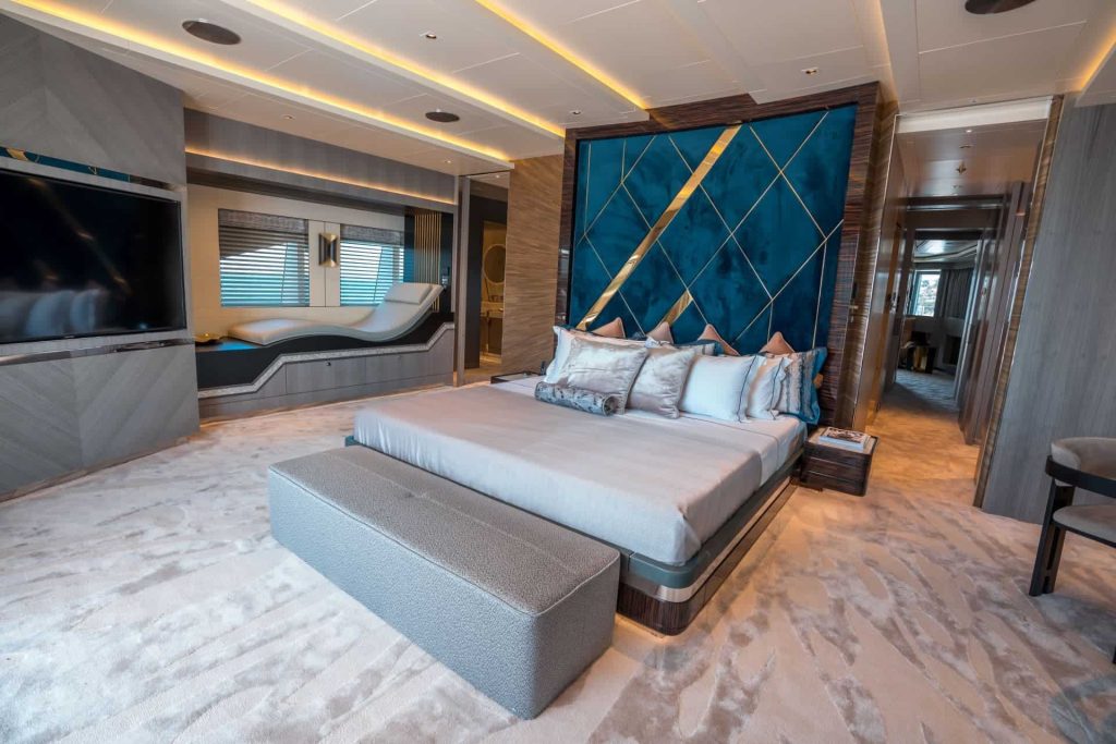 This is a photography of superyacht owner master cabin