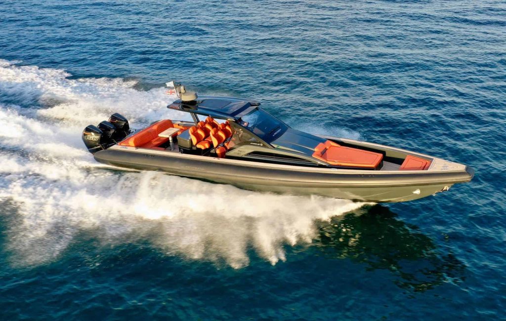 This is a photography of Technohulls new rib