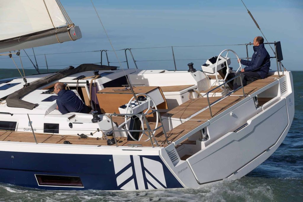 This is a photography of Dufours sea trial