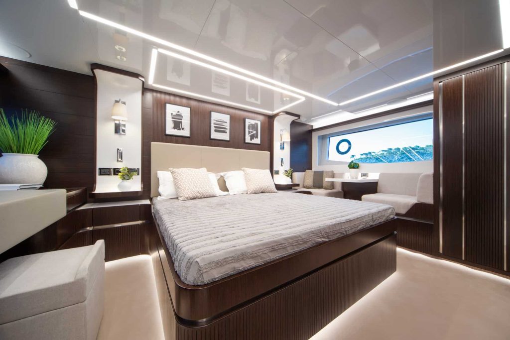 This is photo of a master cabin