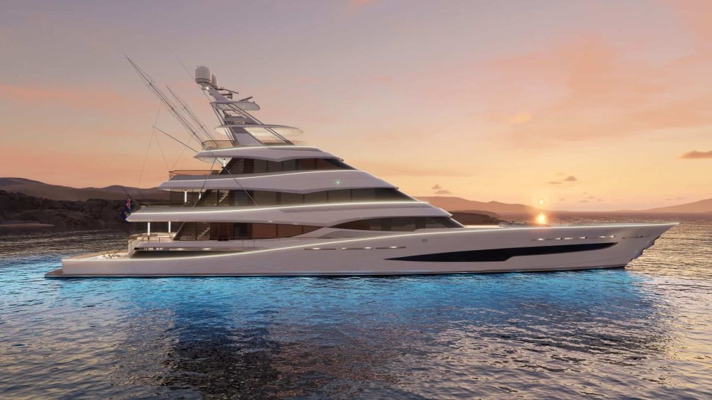 This is a photography of Royal Huisman project 406 sideview