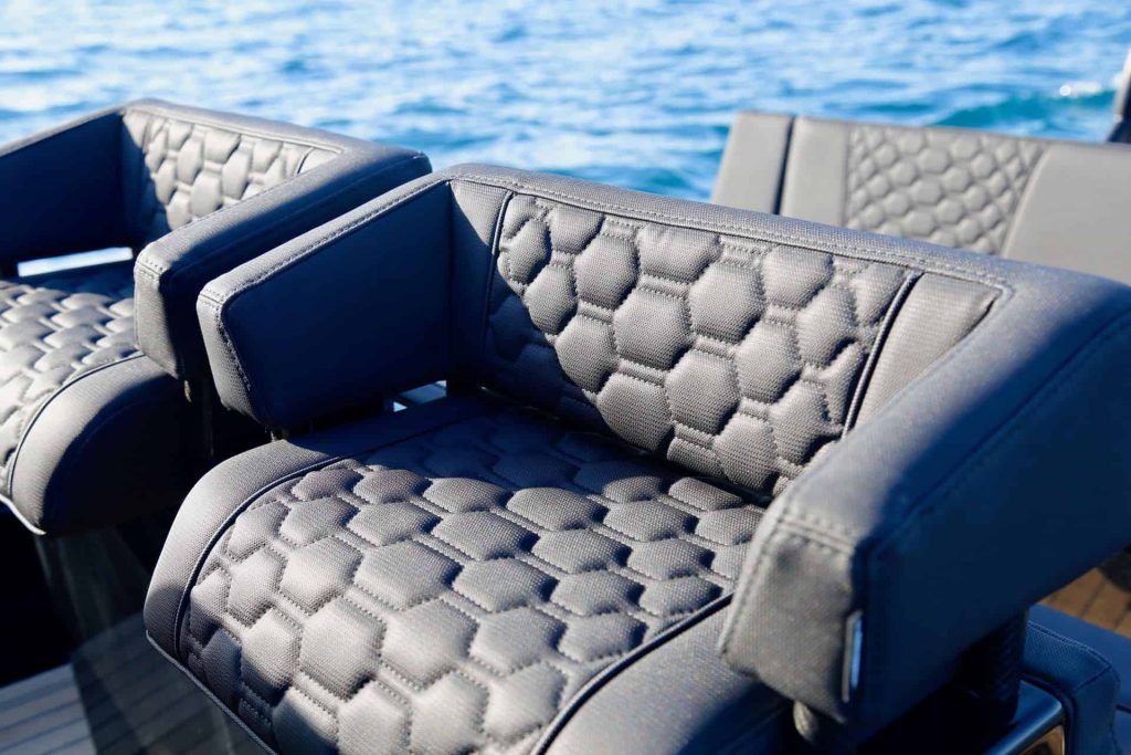 This is a photography of Technohull T7 helm seats