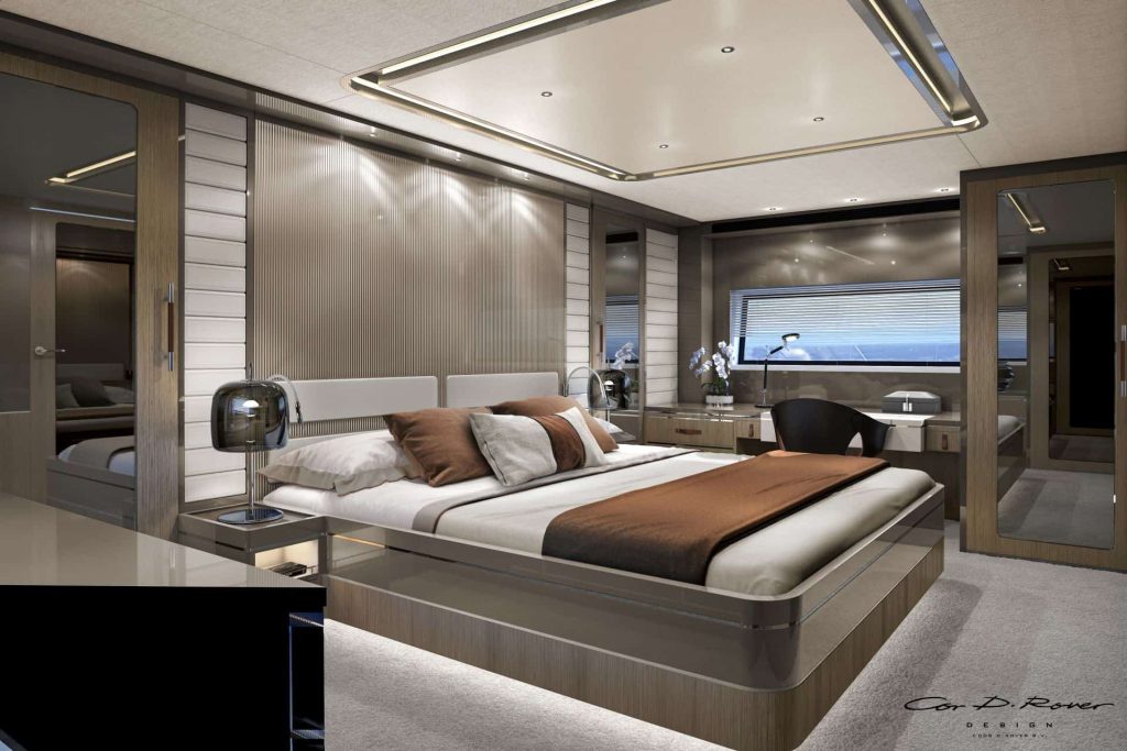 This is a photography of Sirena 68 master cabin