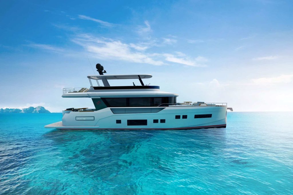 This is a photography of Sirena 68 yaht