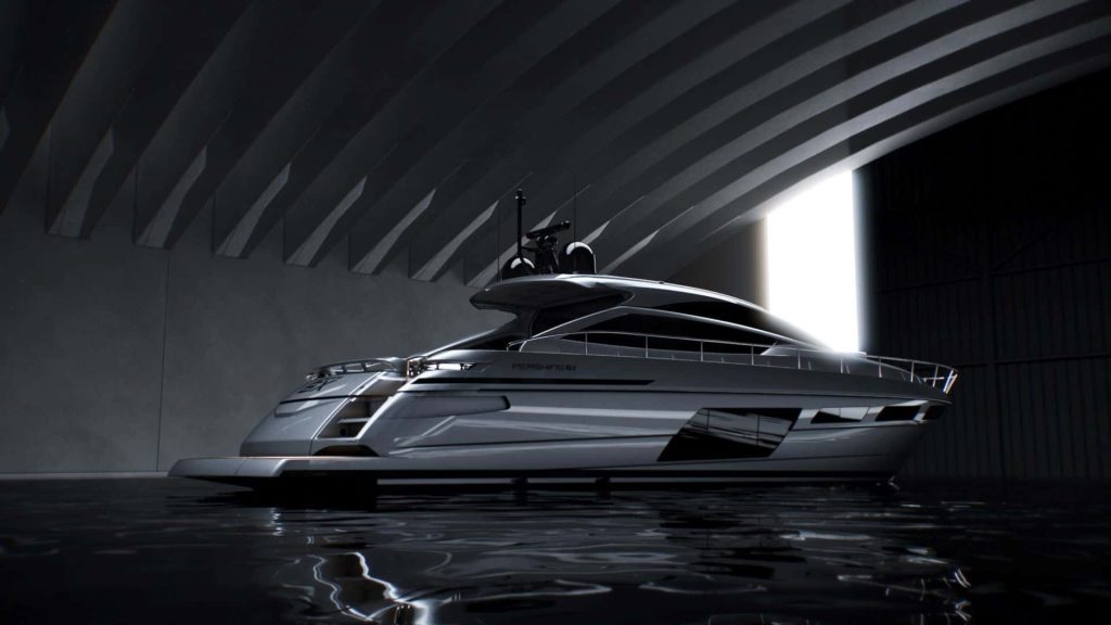 This is aphotography of new Pershing 6X rear view