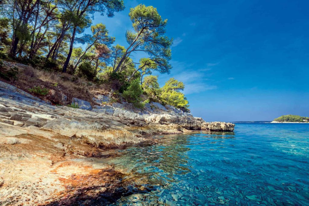 This is picture of beach at island Ošjak