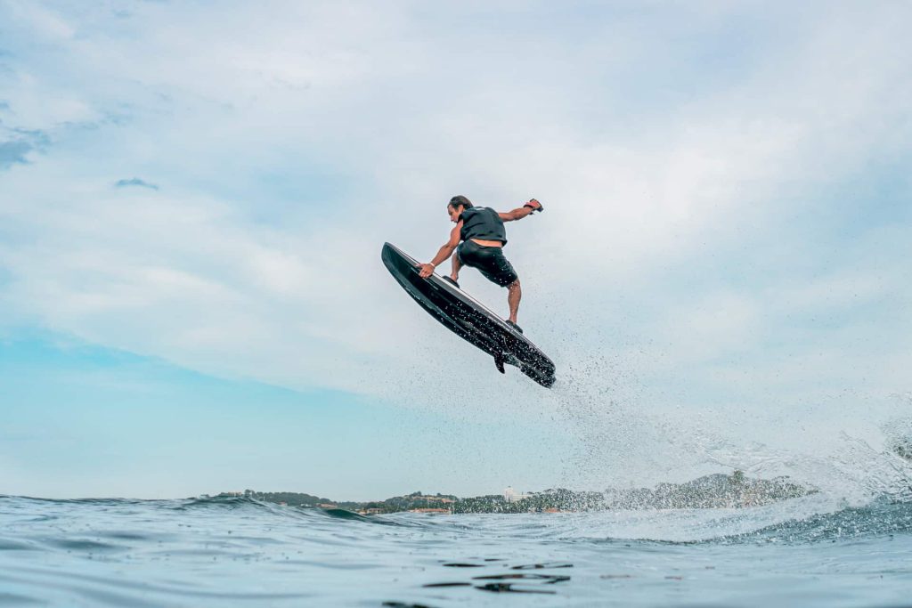 This is photo of a electric surfboard Awake