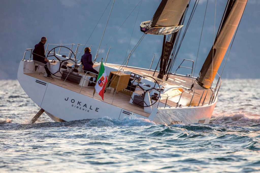 This is photo of a Solaris 60 sailing