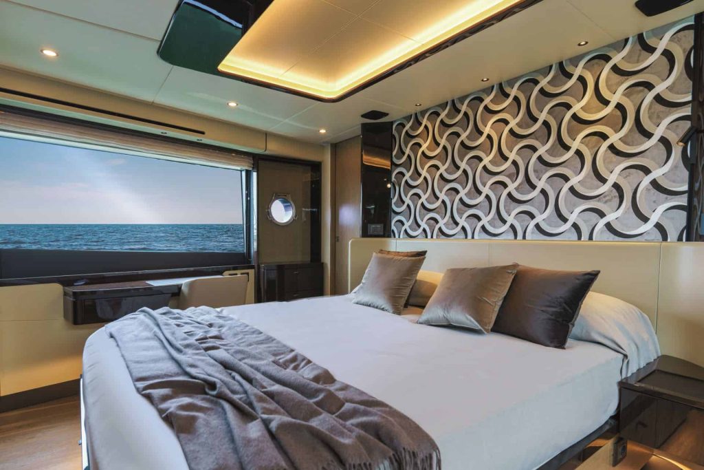 This is a photography of Absolute yacht master cabin