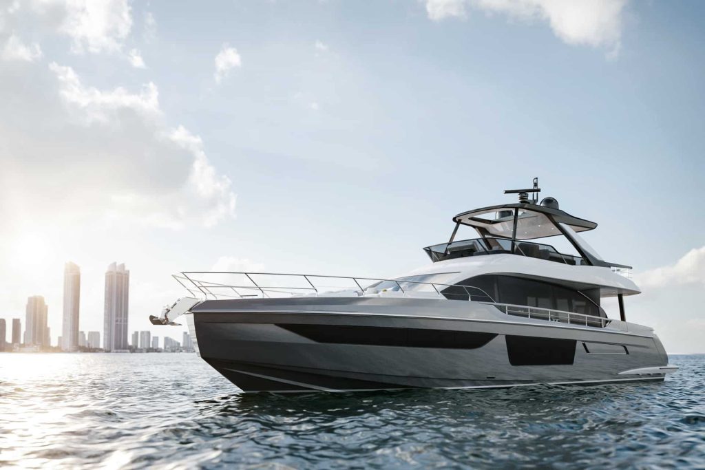This is photo of a new Azimut 68