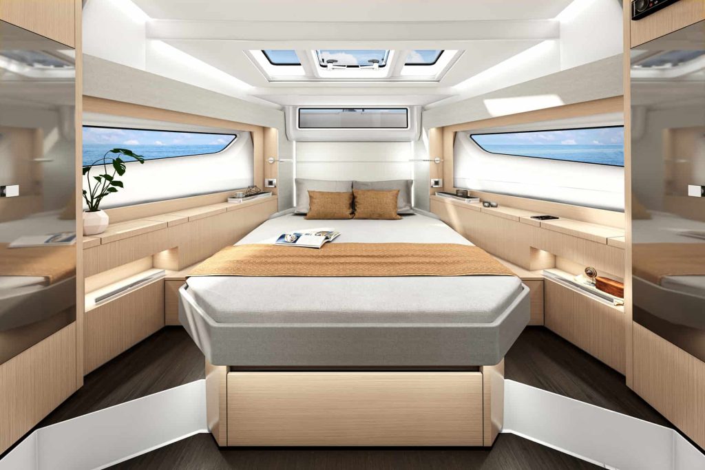 This is photo of a master cabin