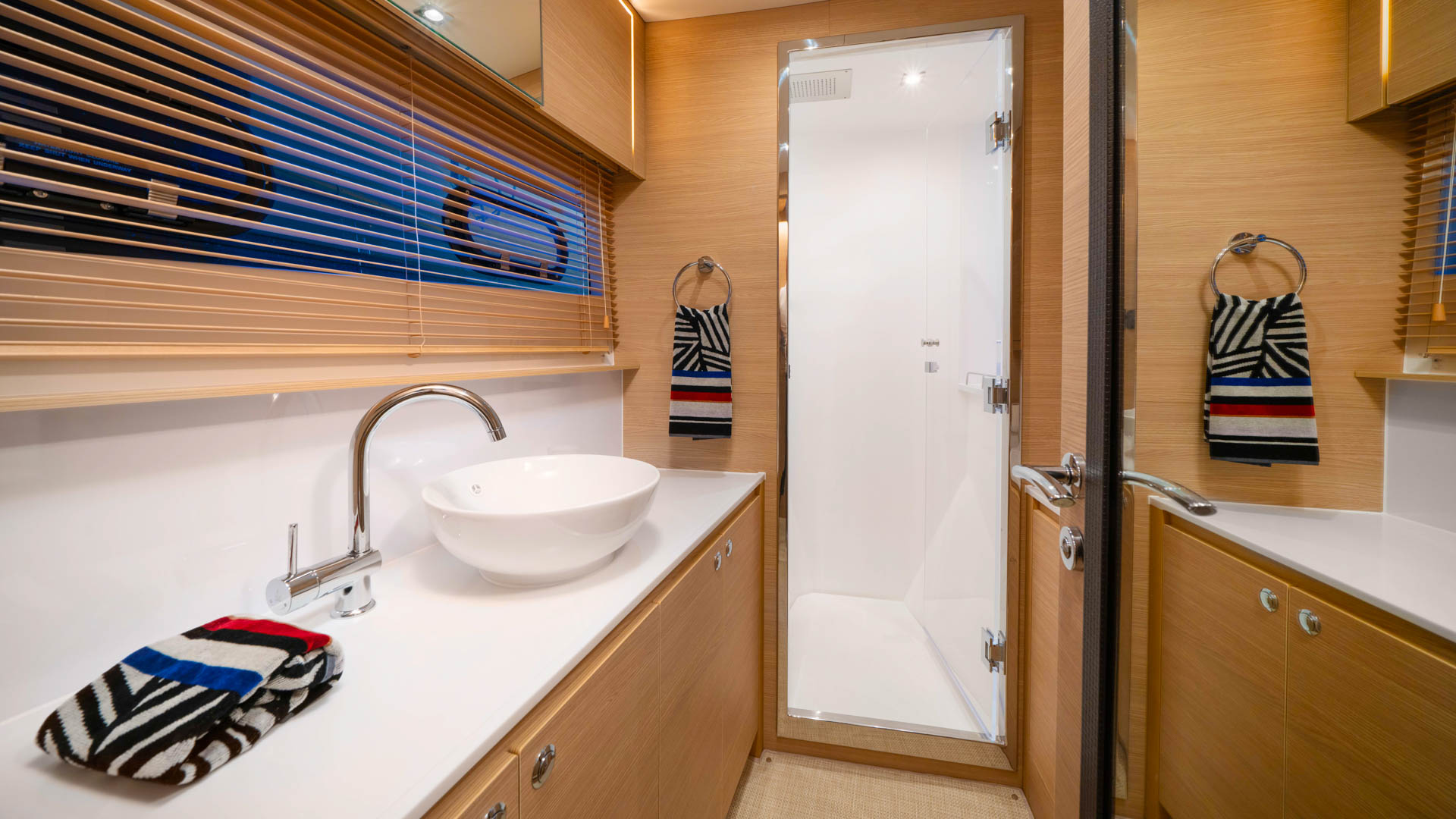 Master bathroom of the By My Side catamaran