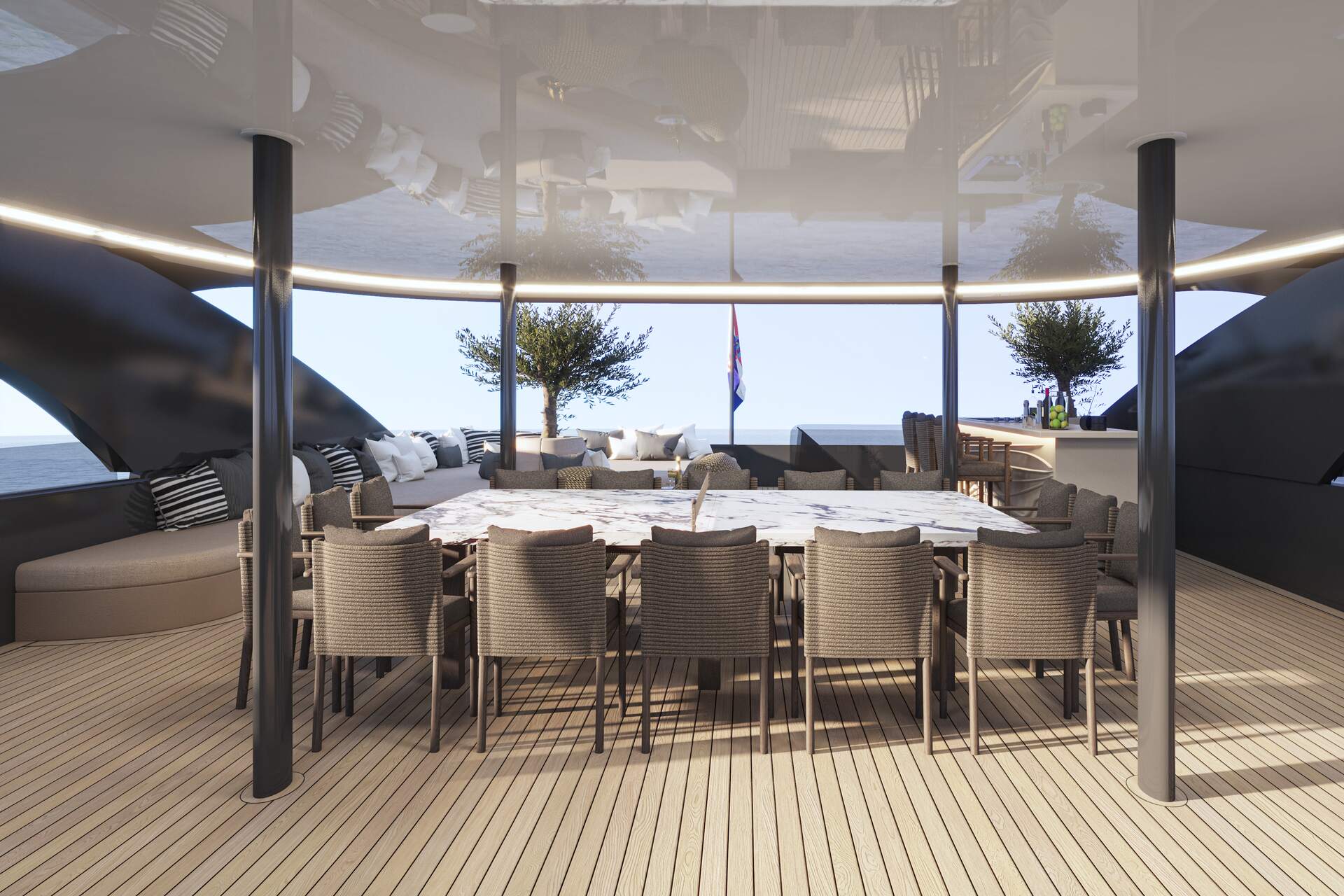 Outside dining area