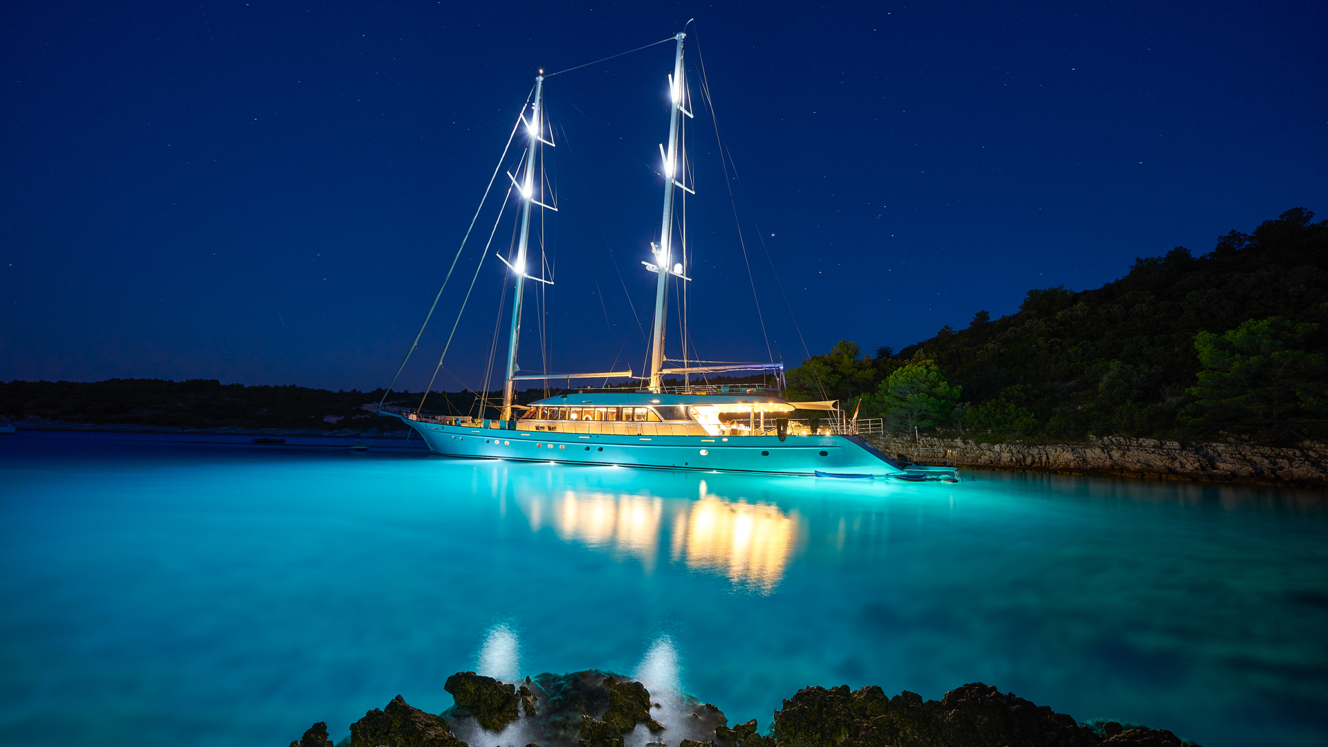 Exterior at night