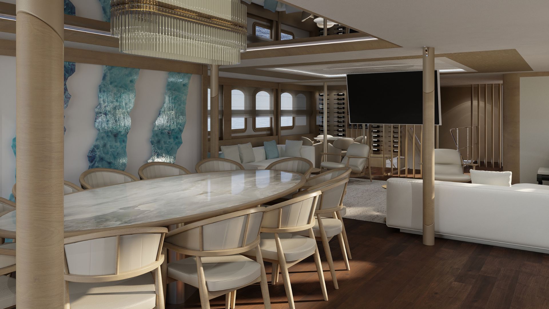 Upper deck saloon