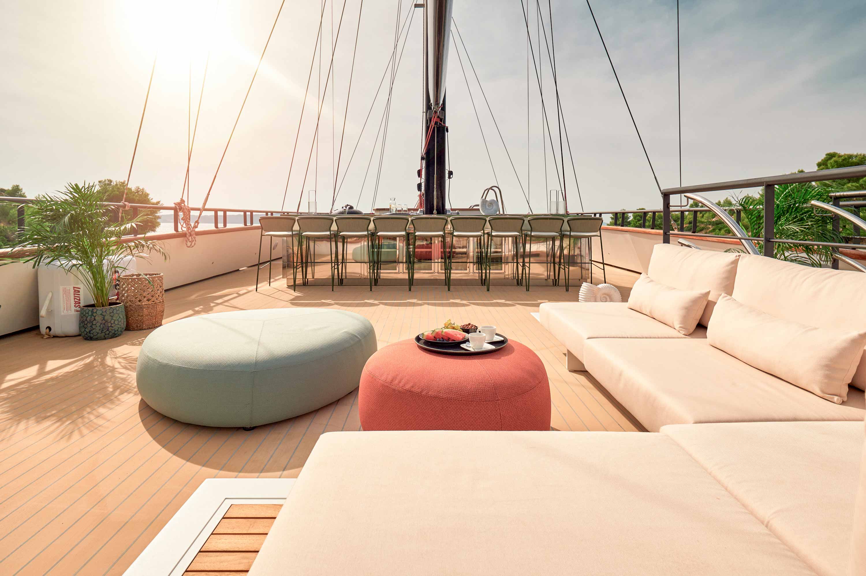 Sundeck lounge and dining area