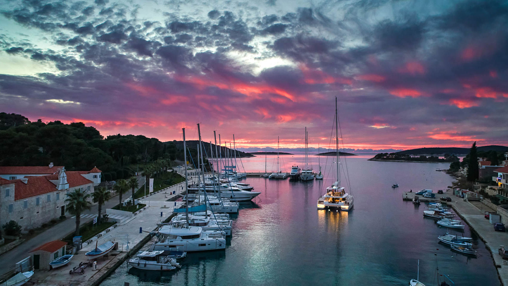 During sunset