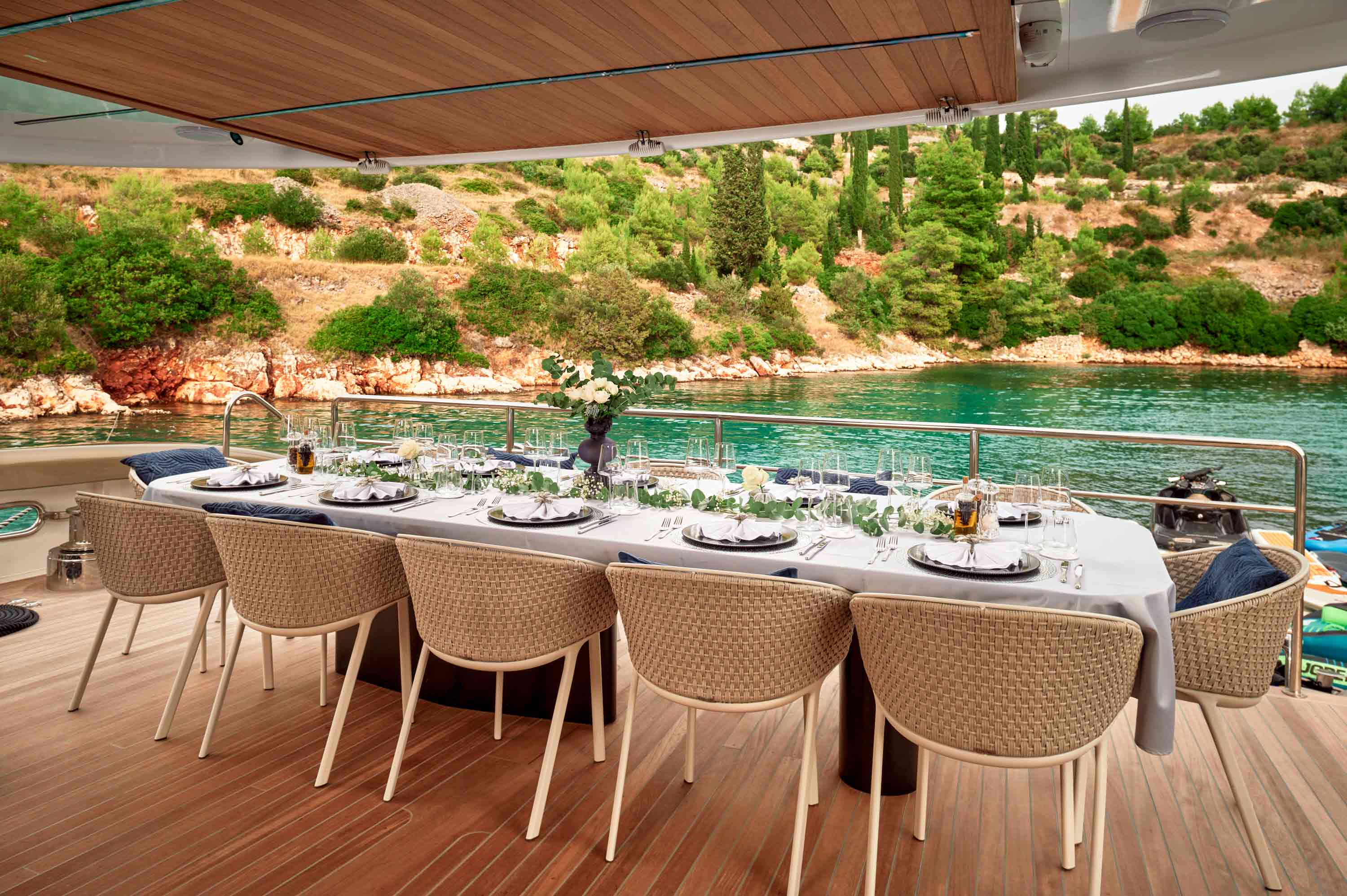 Aft dining area