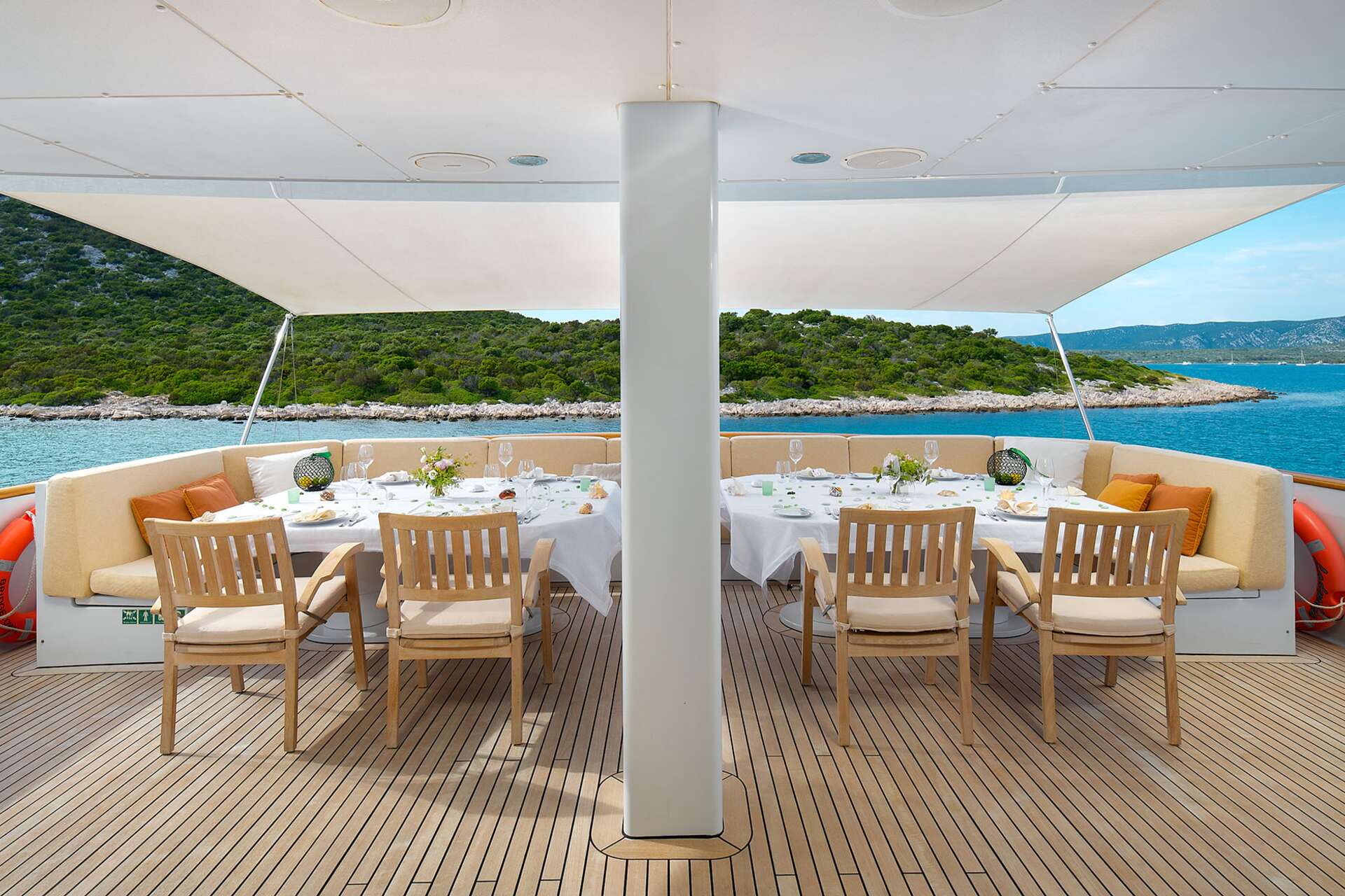 Outside dining area