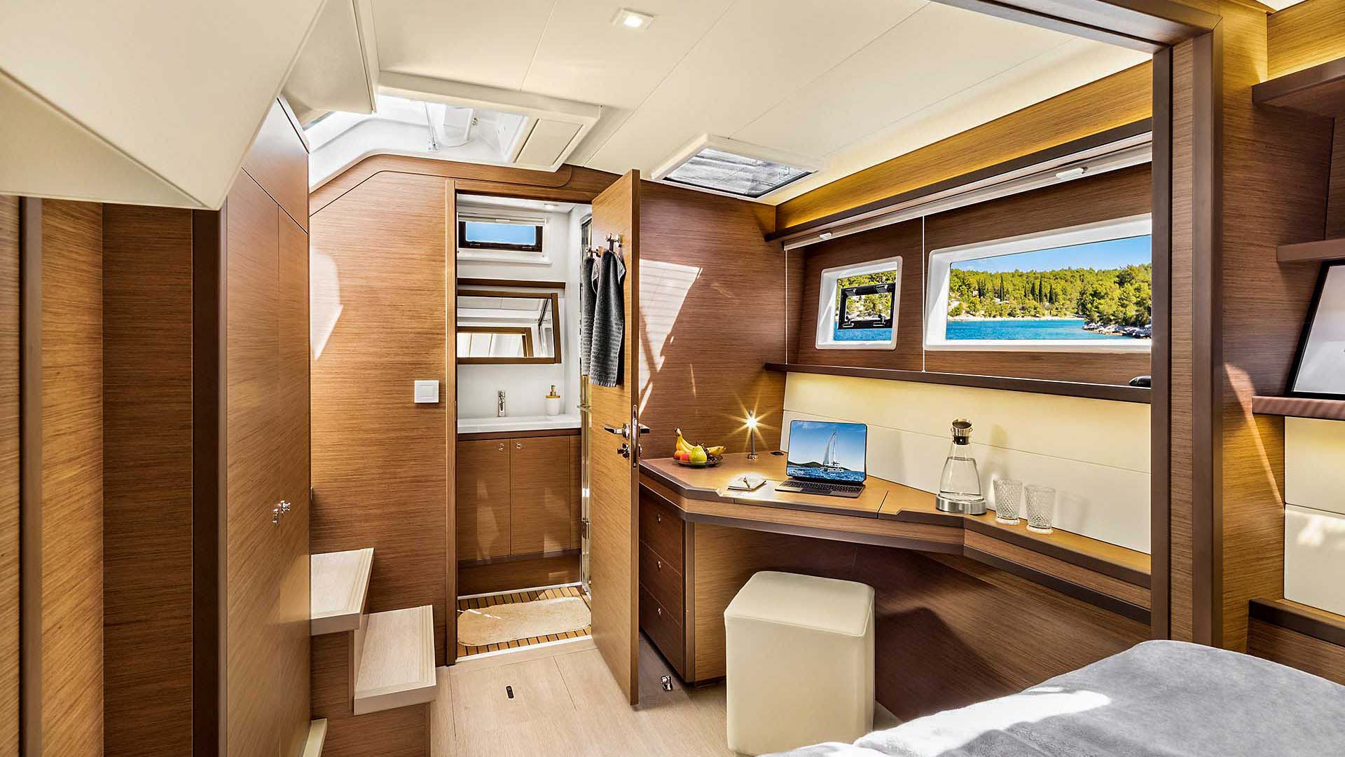 Lagoon 52F VIP Cabin view