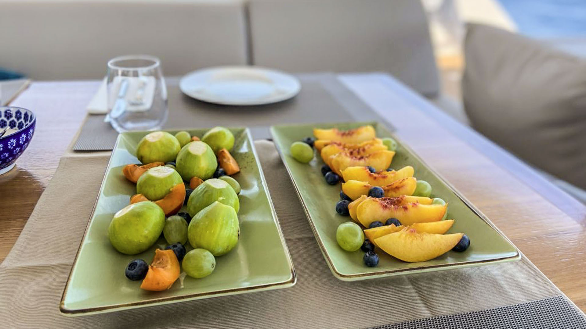 Food aboard the Lagoon 560 S2 catamaran