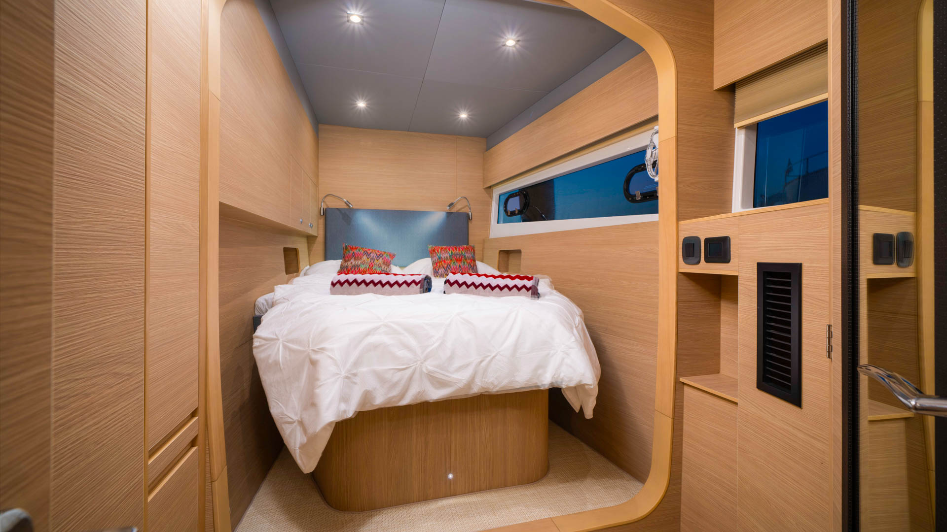 Portside cabin of the By My Side catamaran