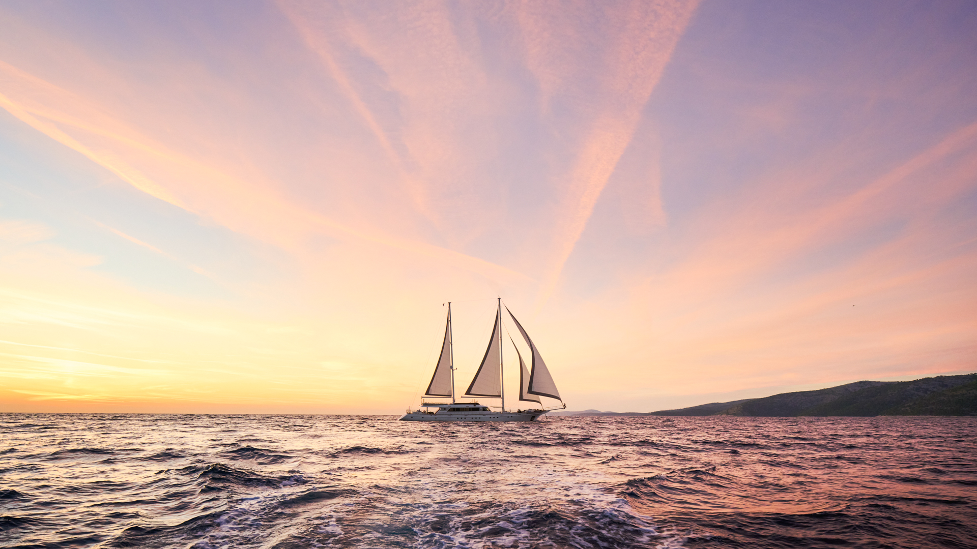 Sailing at sunset&nbsp;
