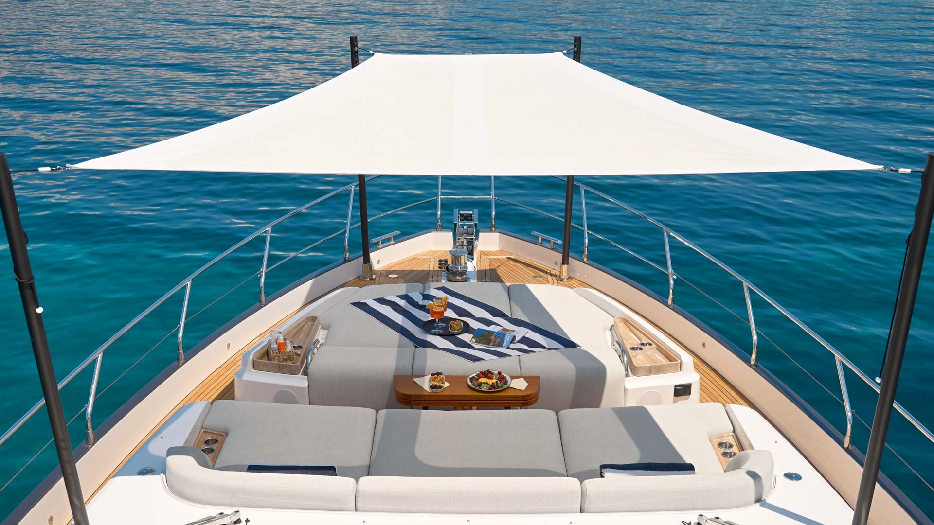 Bow view from flybridge