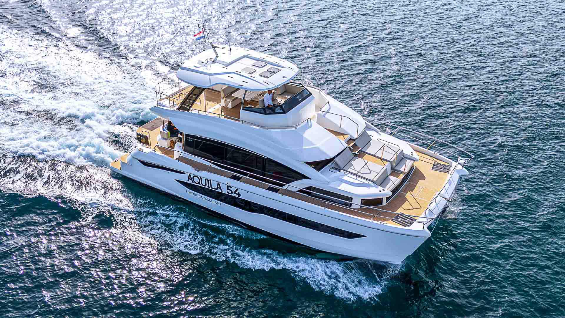 Bird view of the By My Side catamaran