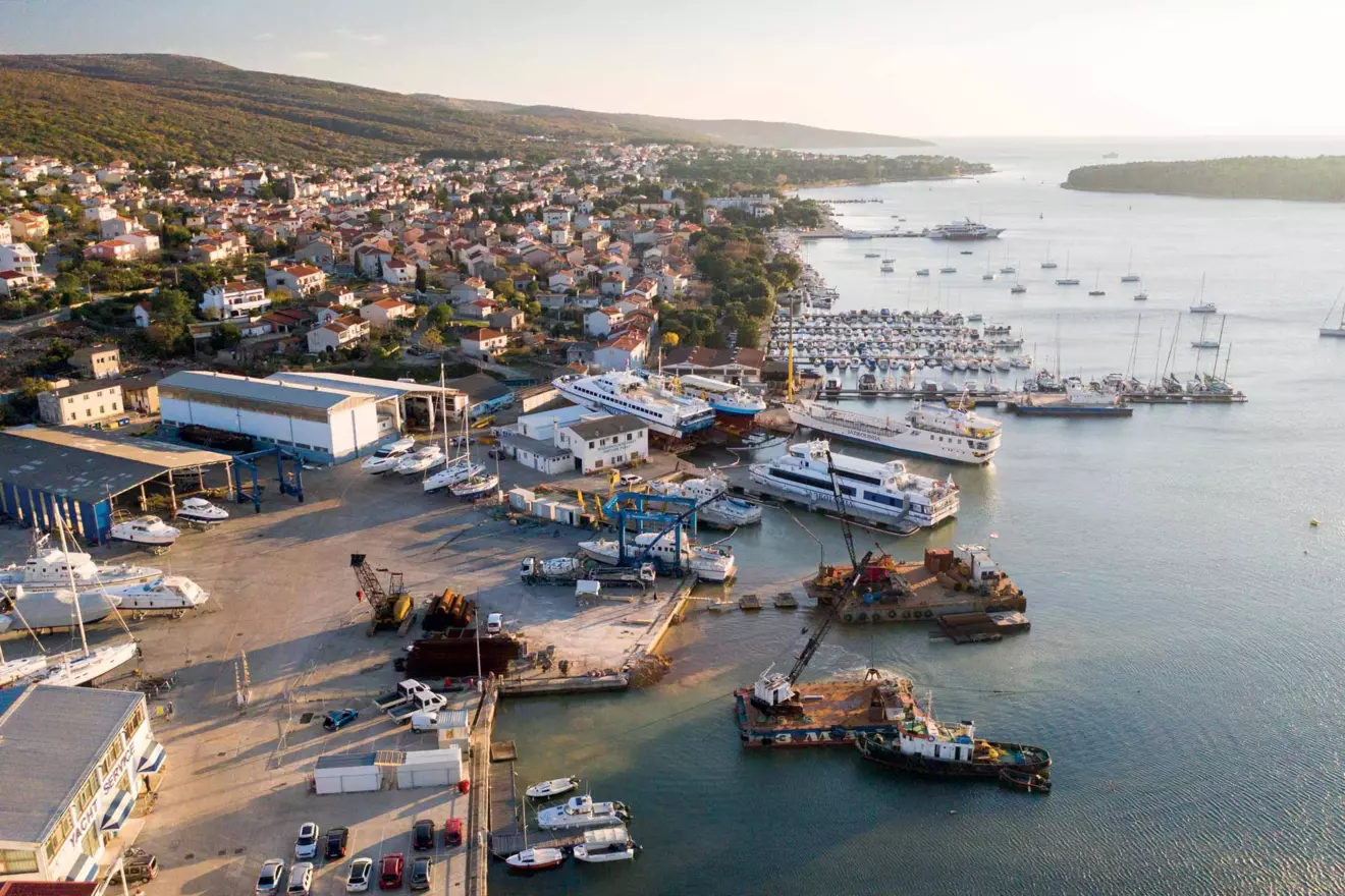punat shipyard island krk