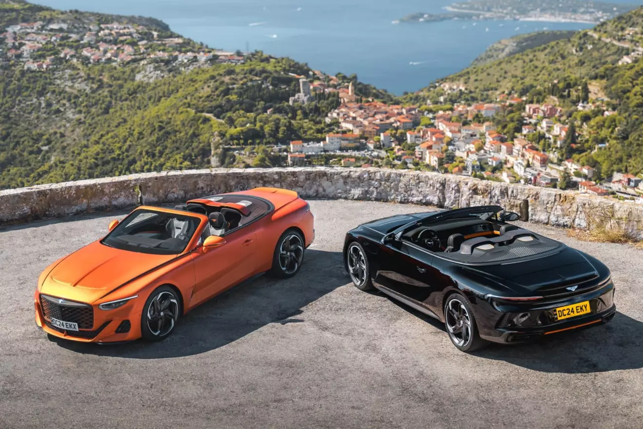 Front and back view of the limited Bentley Batur Convertible