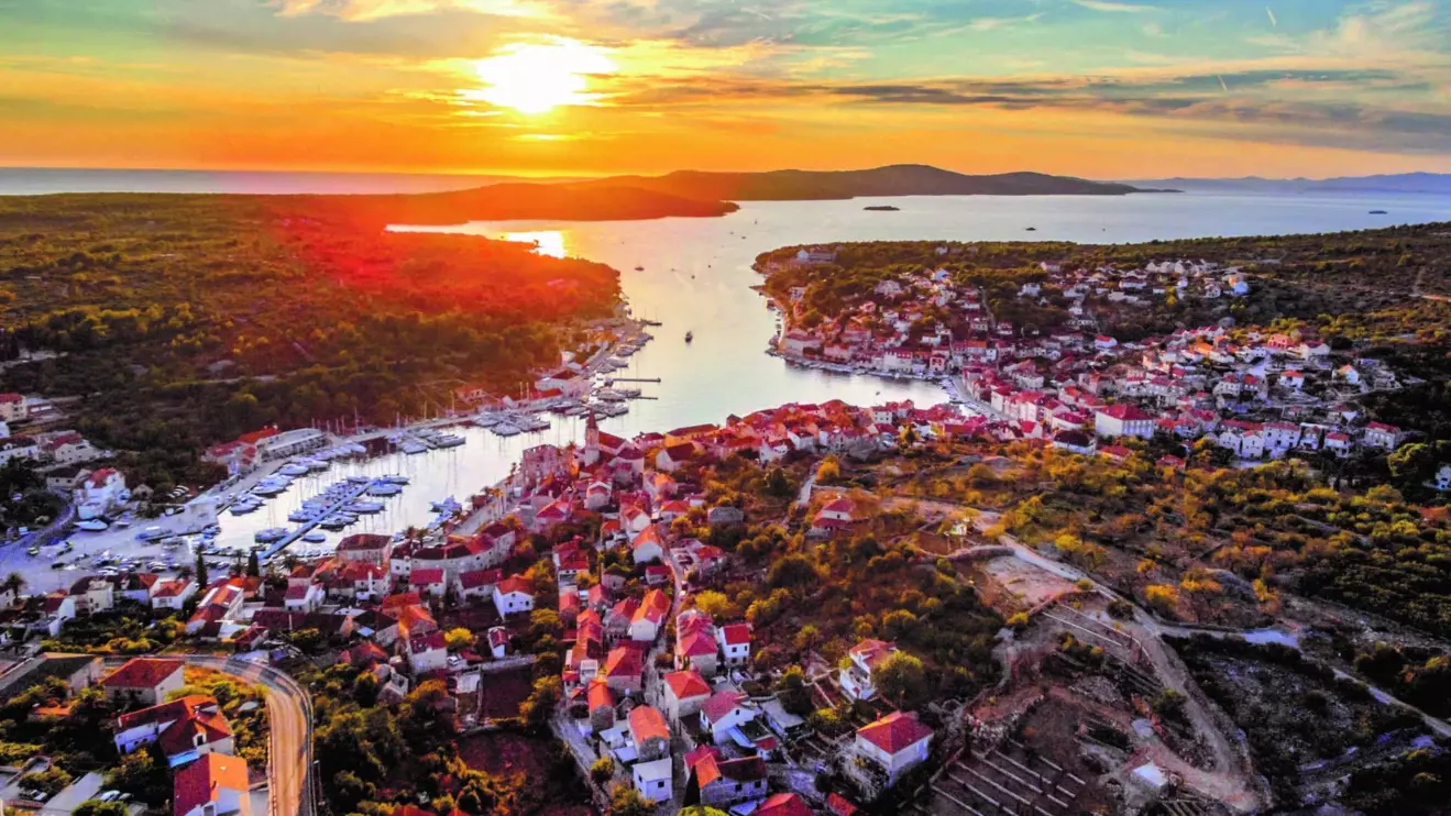 Milna Brac island sunset