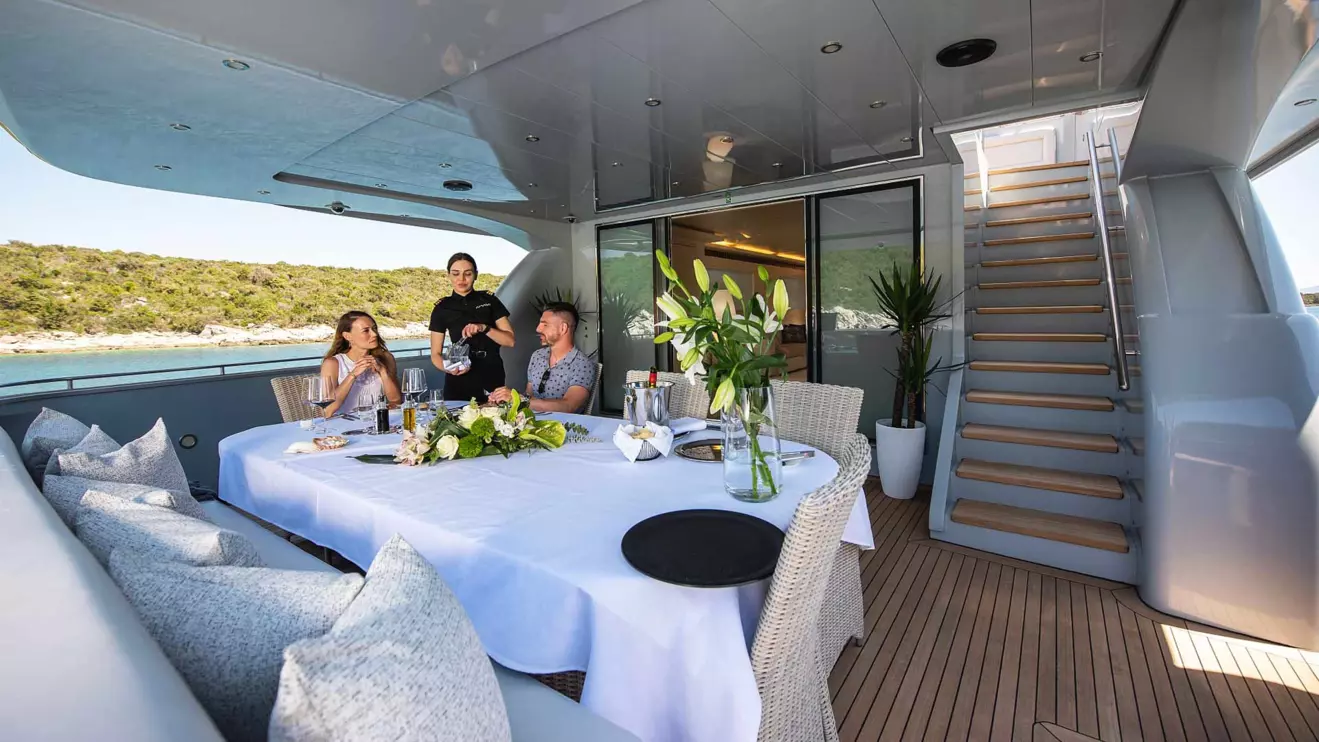 Anavi aft outside dining area
