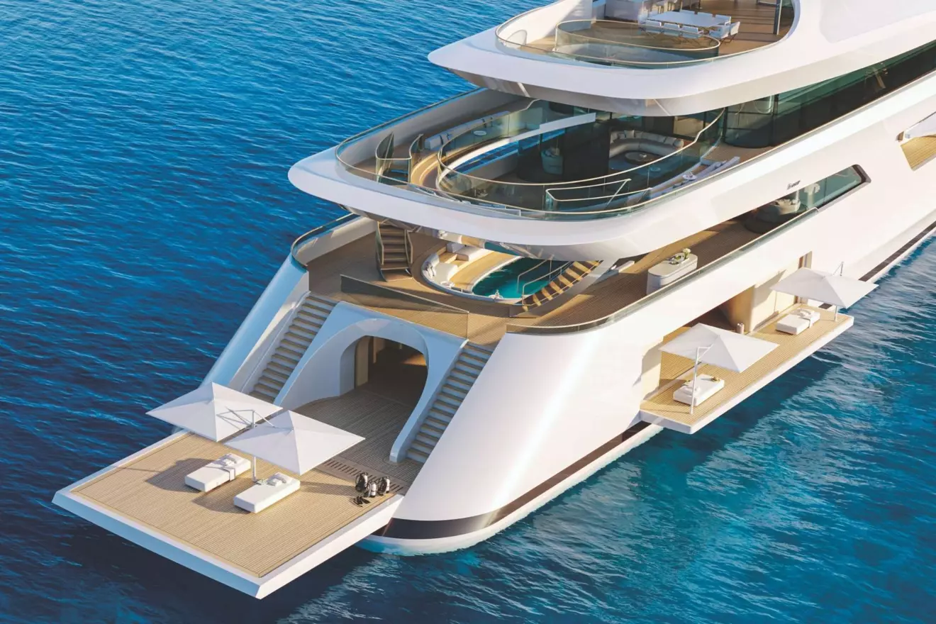 Feadship superyacht aft deck
