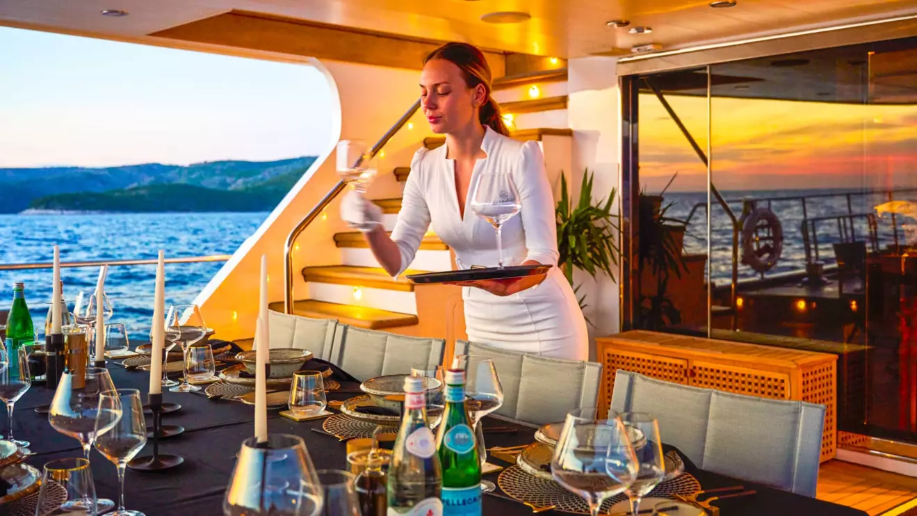 Lady Gita aft dining lifestyle