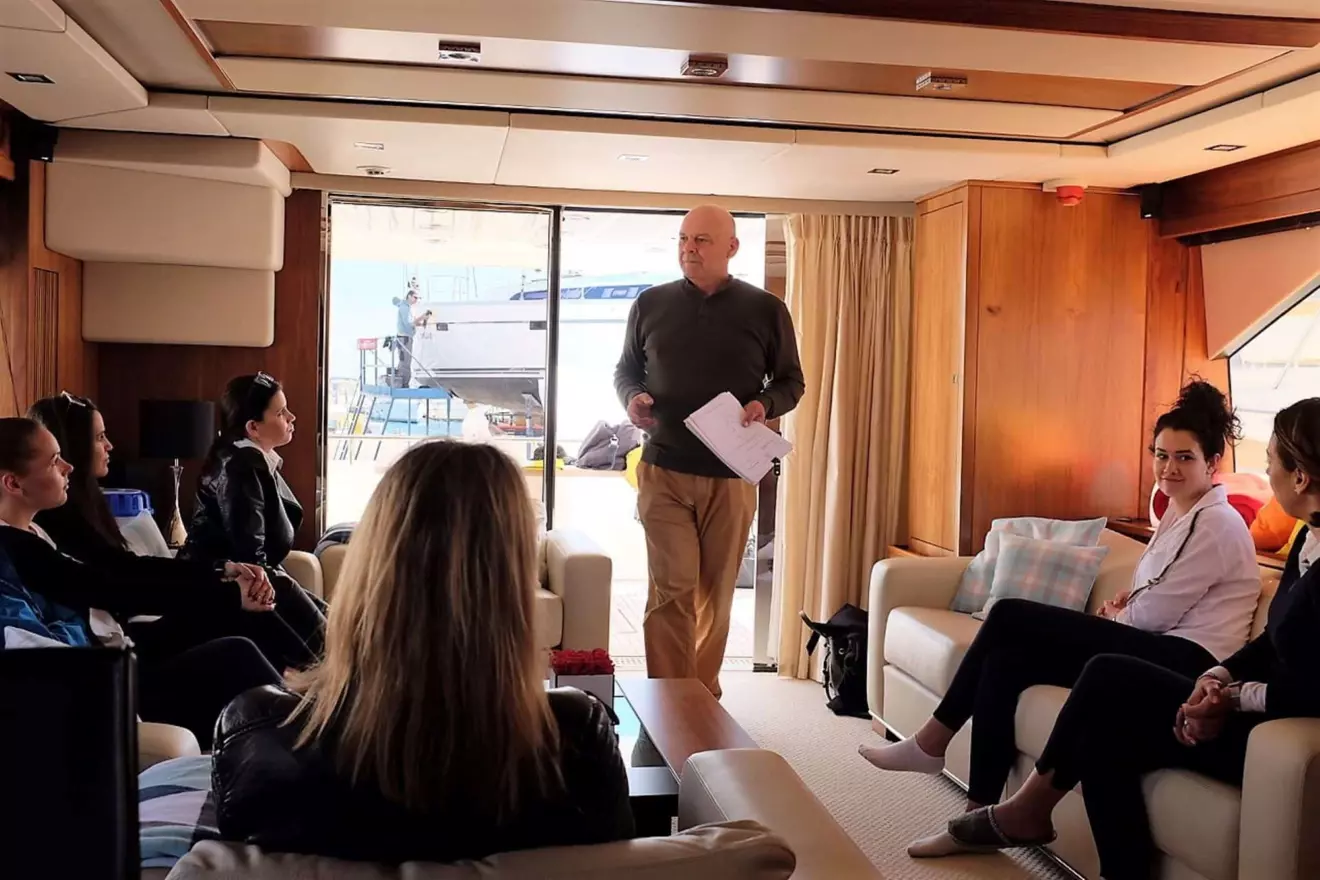 This is a photography of Luxury Yacht Crew Training
