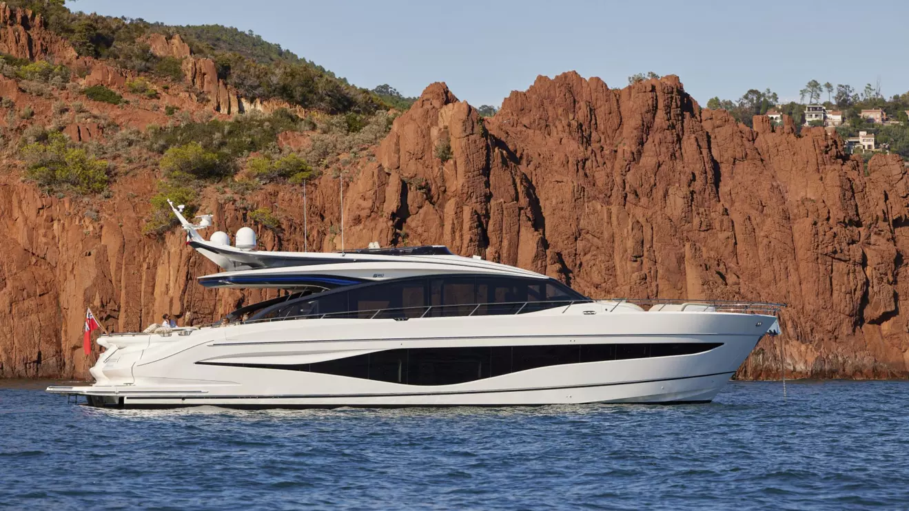 Princess S80 side view anchor