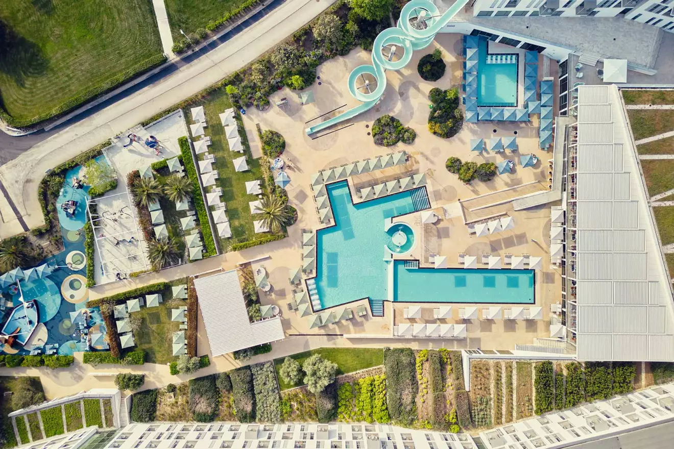 family hotel diadora aerial pool view