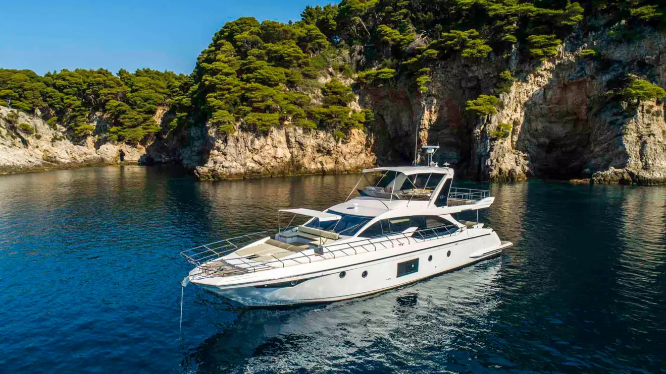 Luxury yacht Tamara II on anchor