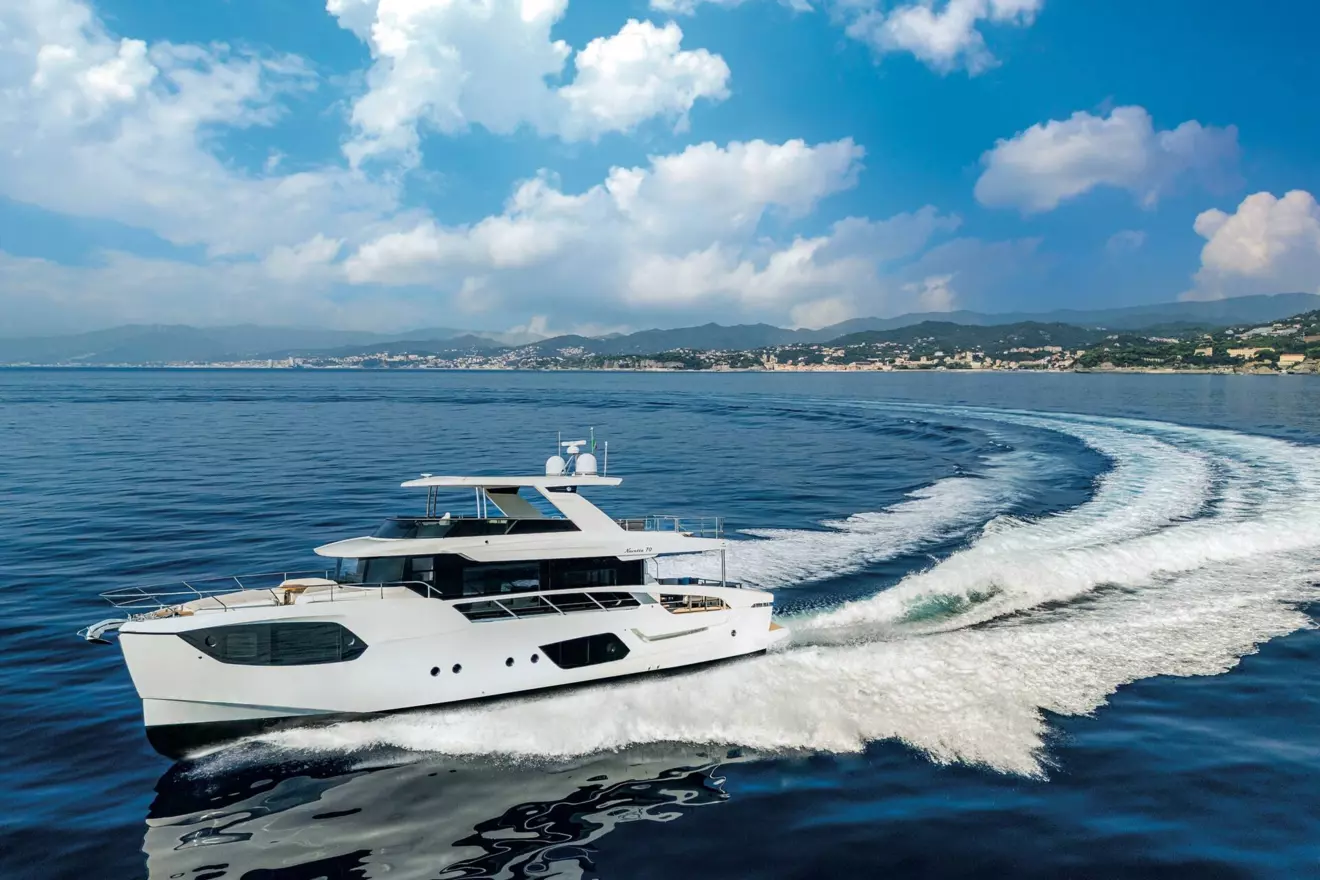 Absolute Navetta 70 side view cruising