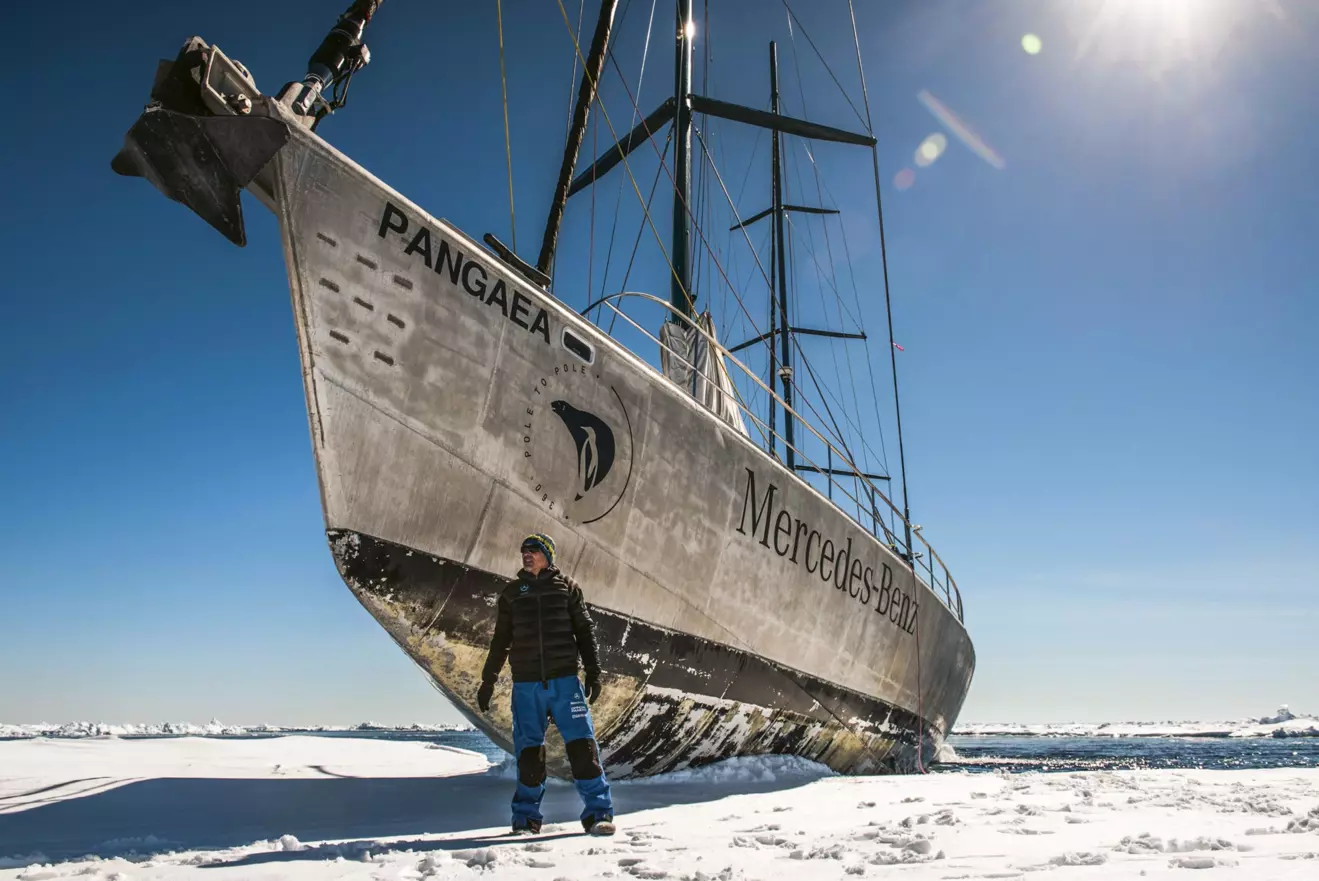 On board Pangaea with adventurer Mike Horn