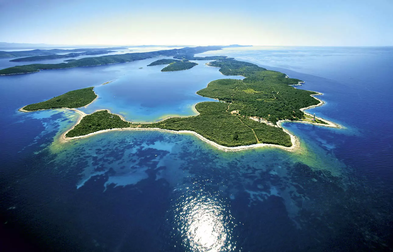 aerial view zadar archipelago