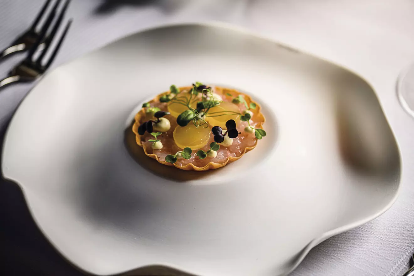 Restaurant Nobilion Kvarner shrimp tartare