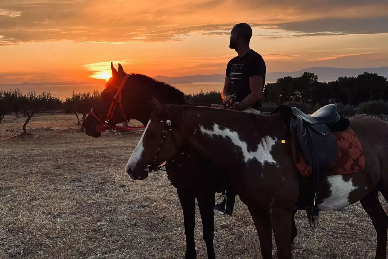 horse riding sunset croatia