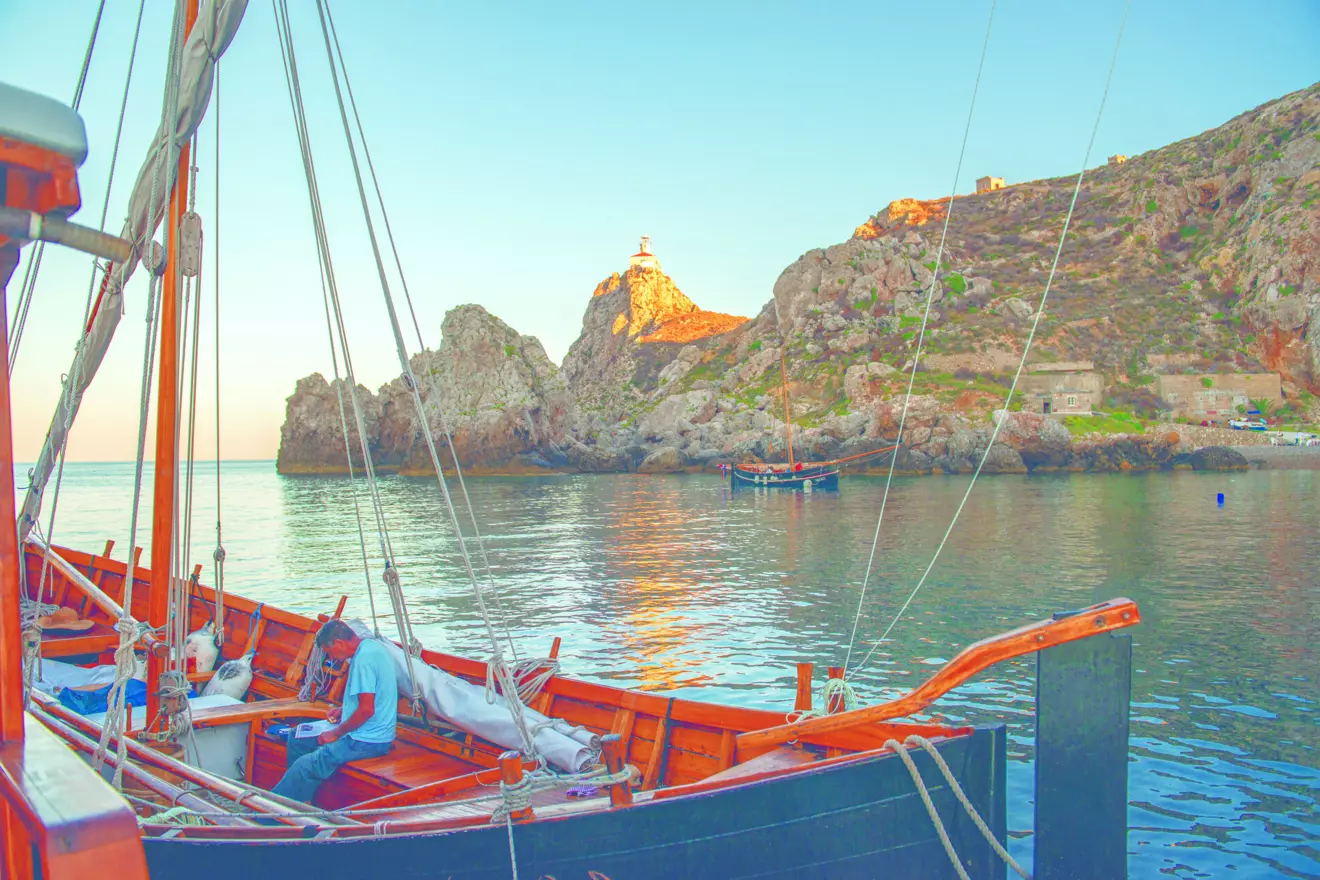 Palagruža Island landscape, showcasing its rugged coastline and remote location in the Adriatic.